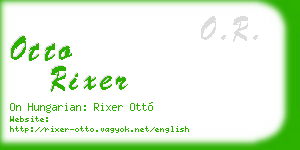 otto rixer business card